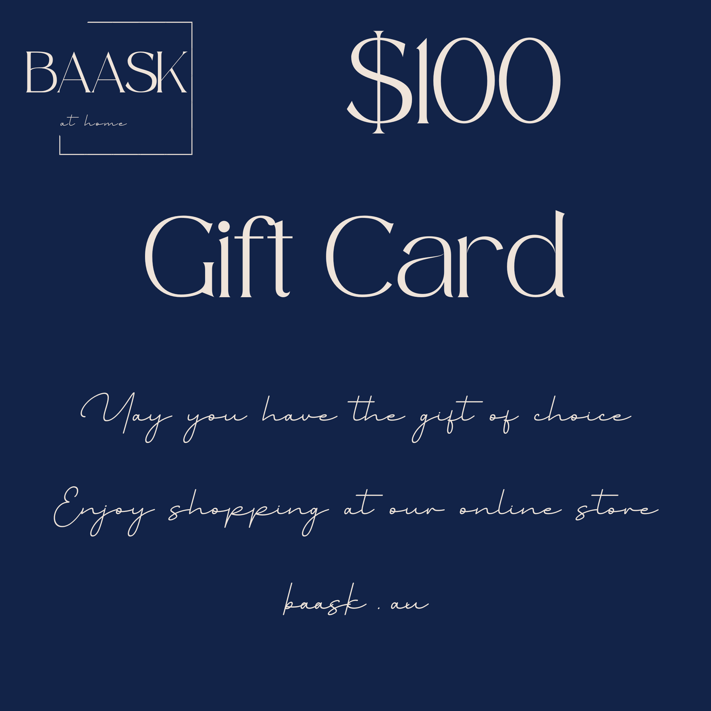 BAASK Gift Card