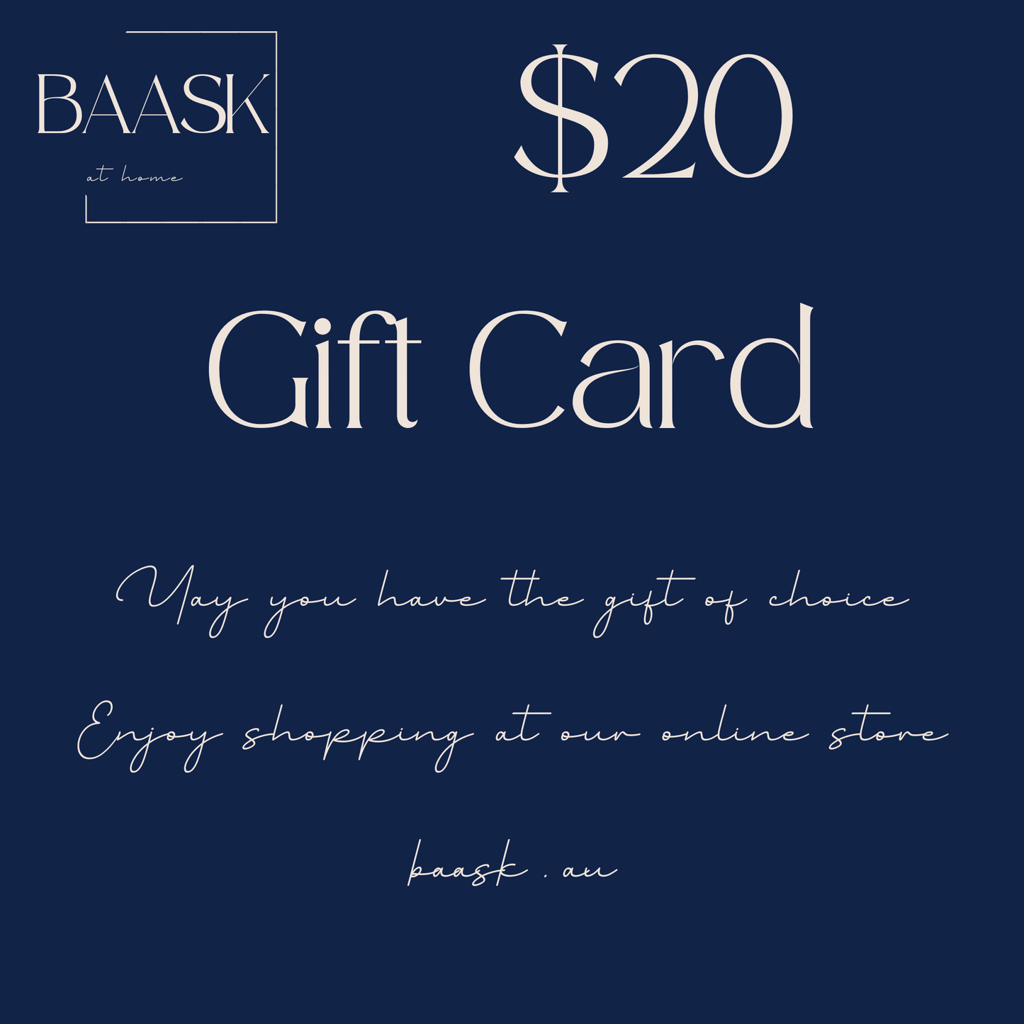 BAASK Gift Card
