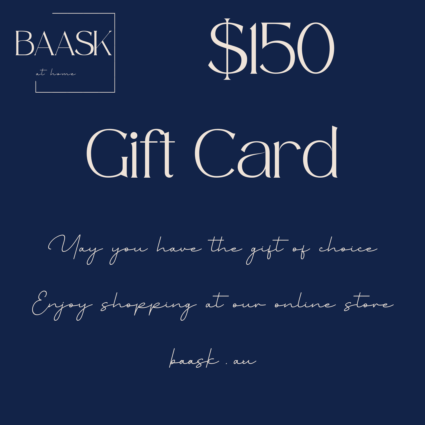 BAASK Gift Card